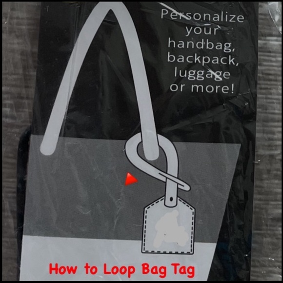 NWOT “K•Carroll” Bag Tag Monogram Letter "X" Navy Blue Bag Tag, Silver Letter - Picture 4 of 4